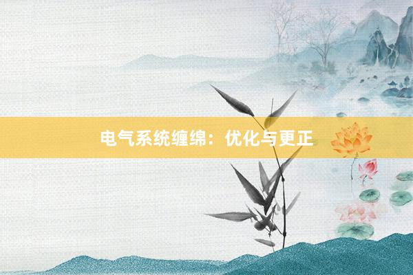 电气系统缠绵：优化与更正